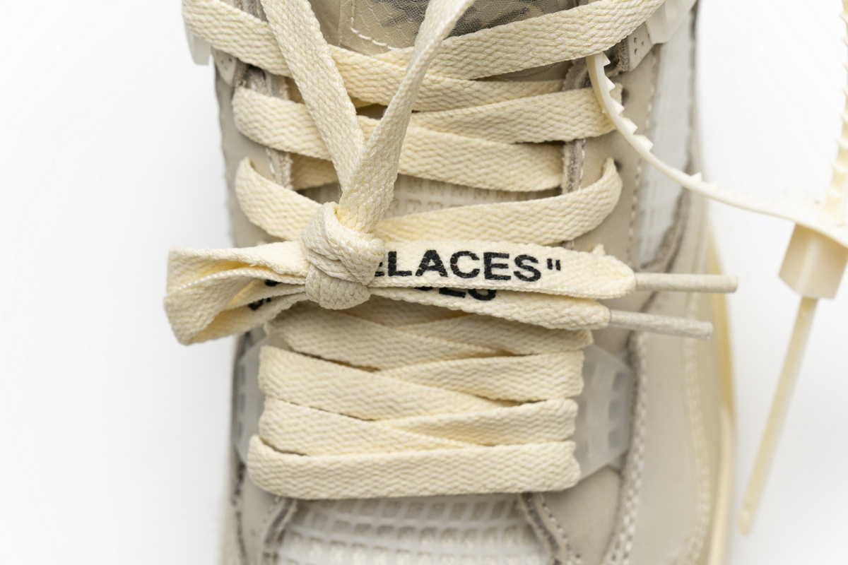 OFF White x Air Jordan 4 Sail - Image 8