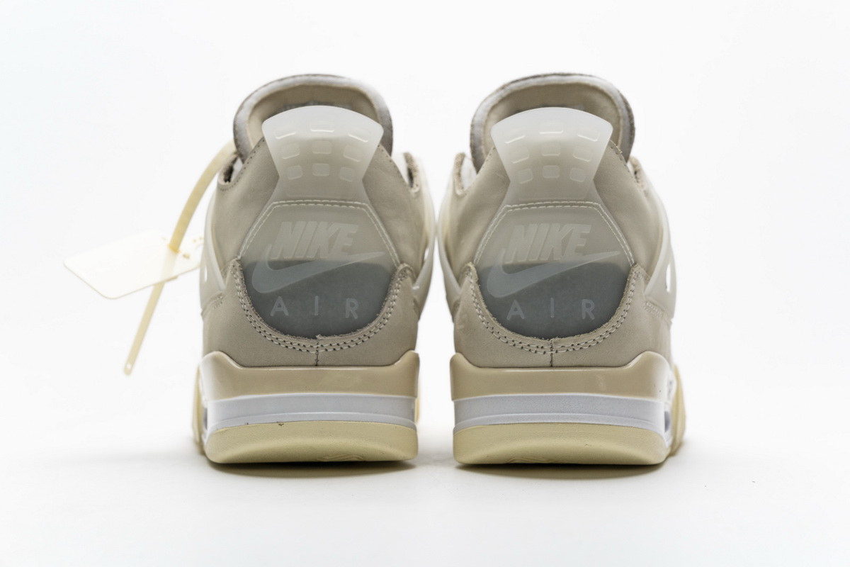 OFF White x Air Jordan 4 Sail - Image 7